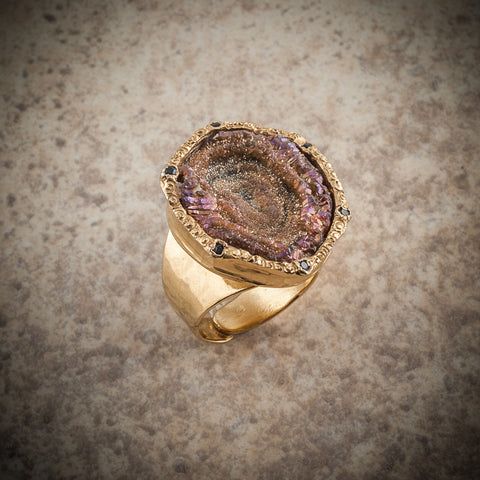COSMIC DRUZY COCKTAIL RING
