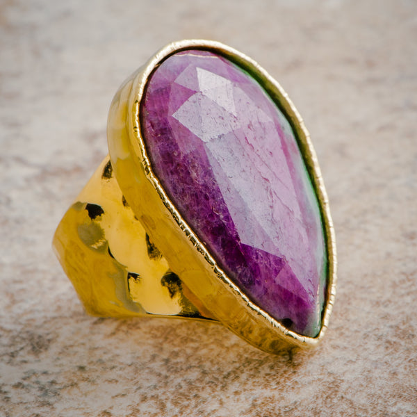 RUBY ZOISITE STATEMENT RING