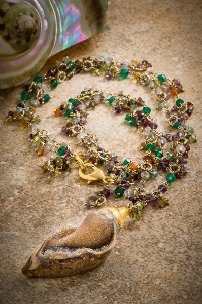 DRUZY SHELL NECKLACE
